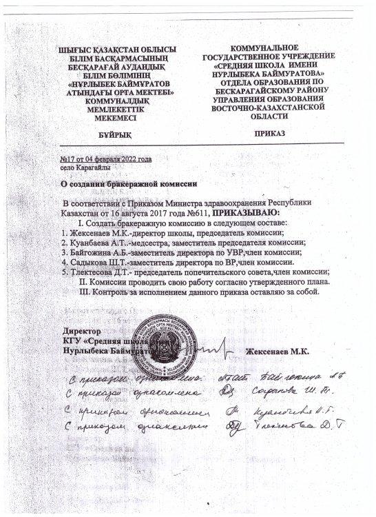 Бракеражная комисия