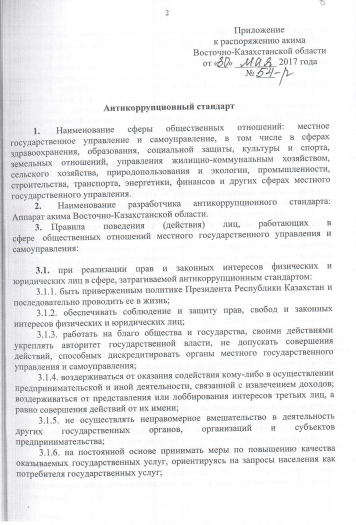 Об антикоррупционном стандарте